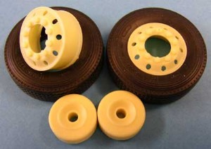 KFS 1/24 卡車用 轉向輪組 含315標準胎 1軸